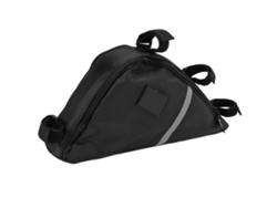 Bolsa Para Bicicleta De Gran Capacidad En Tela Oxford, Bolsa Triangular Para Sillín, Cuadro, Ciclismo, Color Negro.