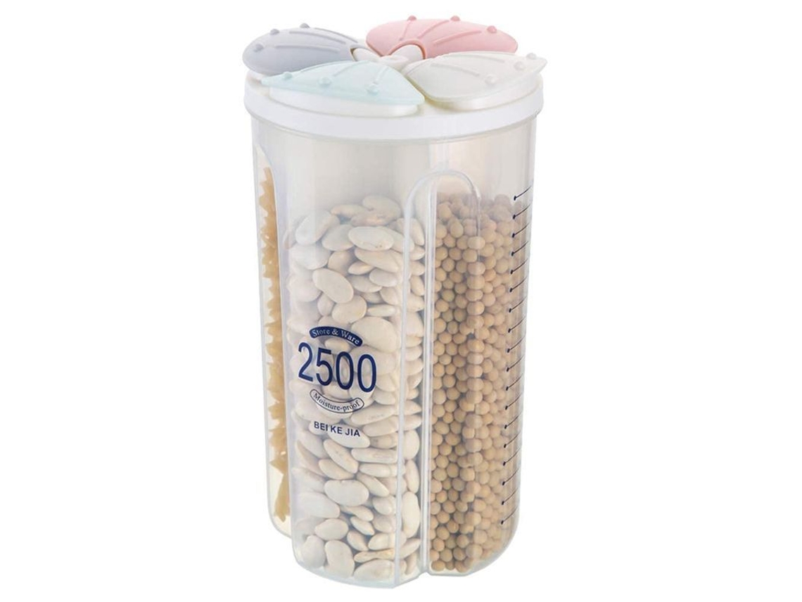 2026da-recipiente De Almacenamiento Airtight Para Comida Seca, Dispensador De Cereales Plástico Estanco