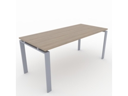 Mesa/Escritorio para teletrabajo, Oficina y hogar. Estructura Marco Abierto Color Gris Plata. Tablero color Olmo. Fabricado en España. (160 x 80 cm). OFICIT