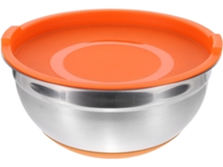 Tigela Multifuncional Para Salada De 24 Cm Com Tampa, Tigela Para Misturar Em Pp E Aço.