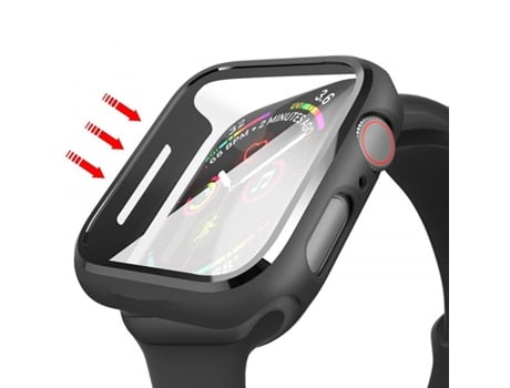 Carcasa de Protección + Vidrio para Apple Watch Se (2022) 40mm GIFT4ME Transparente/Negro