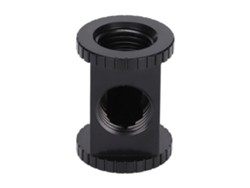 T Block Fitting Hemmbra Rosca G1/4in T De Latón Para Enfriamiento De Agua Fitting Negro