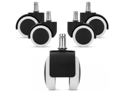 Ruedas De Silla Oficina 11mm 5 Unidades Rodamientos 50mm Diametro Para Suelos Madera Laminado Baldosa Blanco Ikl