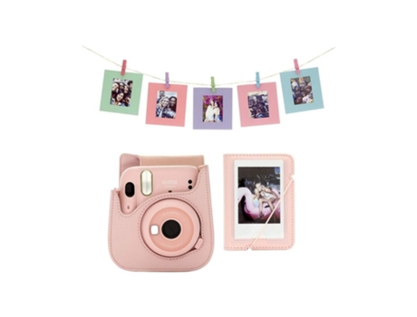 Bolsa Kit Instax Mini 11 +Album+Pinza Led Rosa