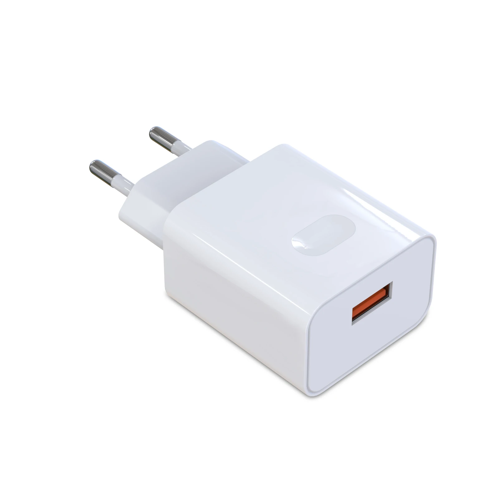 Cargador De Pared Usb Rápido Qc3.0 De 18 W (eu-usb-3a2c-white) Estándar Europeo