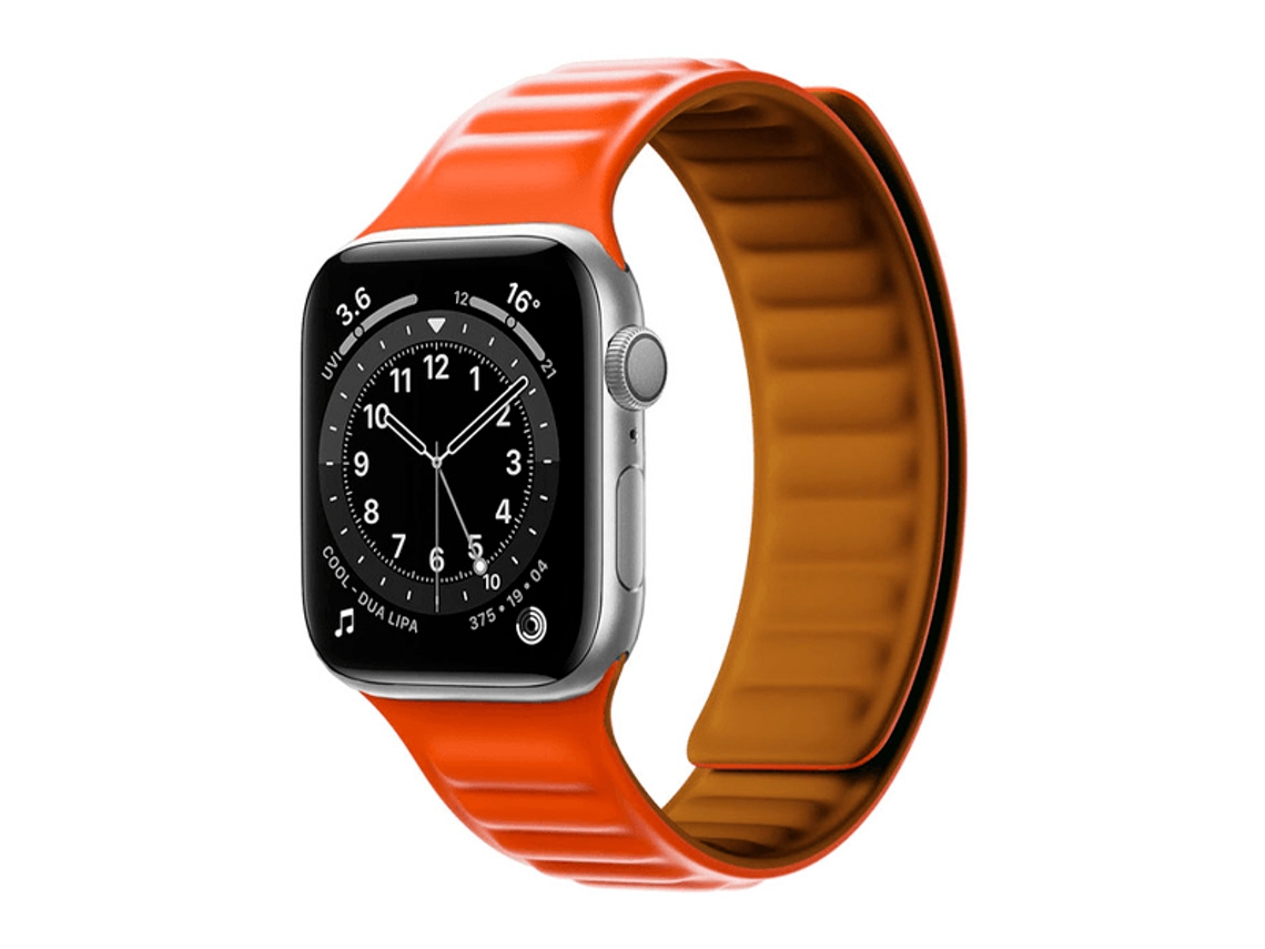 Pulsera magnetica de Silicona para apple watch ultra - 49mm - Naranja