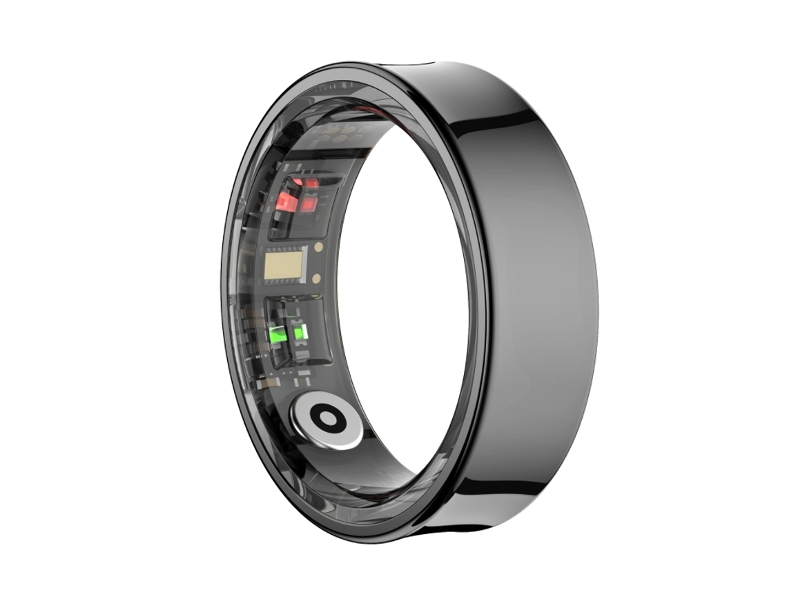 Anillo inteligente R09 tamaño 9, compatible con monitorización de frecuencia cardíaca, oxígeno en sangre, sueño y múltiples modos deportivos, color negro Fwinl