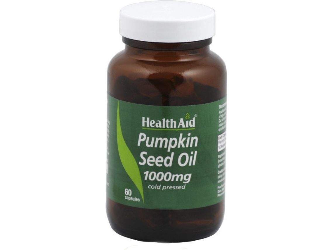 Complemento Alimentar HEALTH AID Aceite Semillas De Calabaza 1000 Mg (60 Cápsulas)