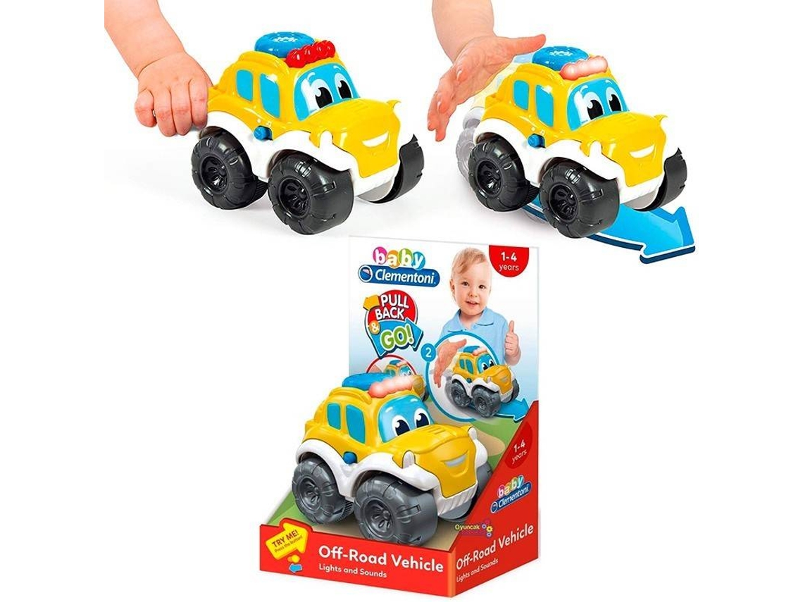 Coche CLEMENTONI Coche Safari Retrofriccion Con Luces Y Sonidos (Idade Mínima Recomendada: 12 meses)