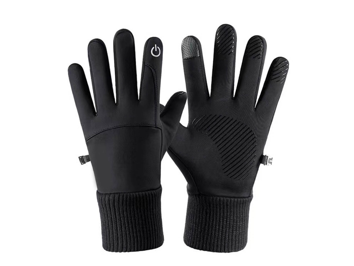 Guantes De Ciclismo Impermeables Y Cálidos Con Malla Táctica Antideslizante Para Motocicletas Y Deportes Al Aire Libre - Negro