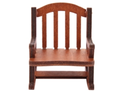 Silla Mecedora De Madera En Miniatura A Escala 1:12 Para Decoración De Casas De Muñecas.