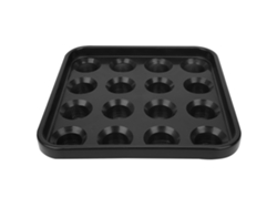 Bandeja Para Bolas De Billar De Snooker Con 16 Agujeros, Color Negro.