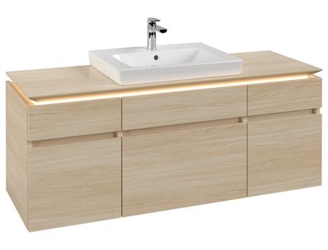Módulo de lavabo Villeroy &amp Boch Legato B685 1400x550x500mm lavabo central iluminación LED