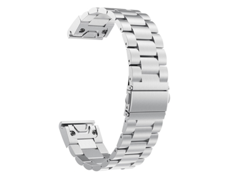 Correa de acero inoxidable cadena de enlace para Garmin Fenix 5X - plata