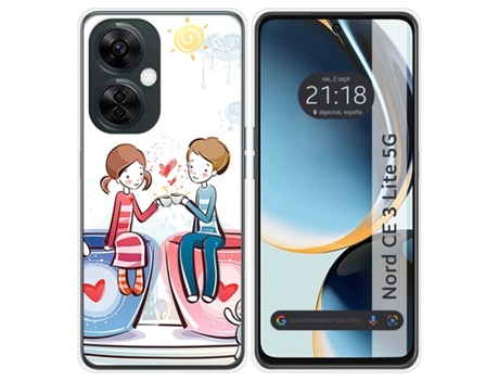 Funda Silicona para Oneplus Nord CE 3 Lite 5G diseño Café Dibujos