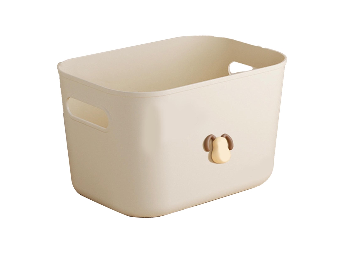 Caja De Almacenamiento Grande De Plástico Con Tapa, Estilo Crema, Para Juguetes, Ropa, Aperitivos, Cosméticos, Tamaño L