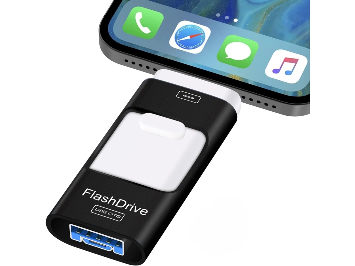 Memoria Usb 3.0 De 128 Gb Para Android Y Iphone Henten Home (negra)