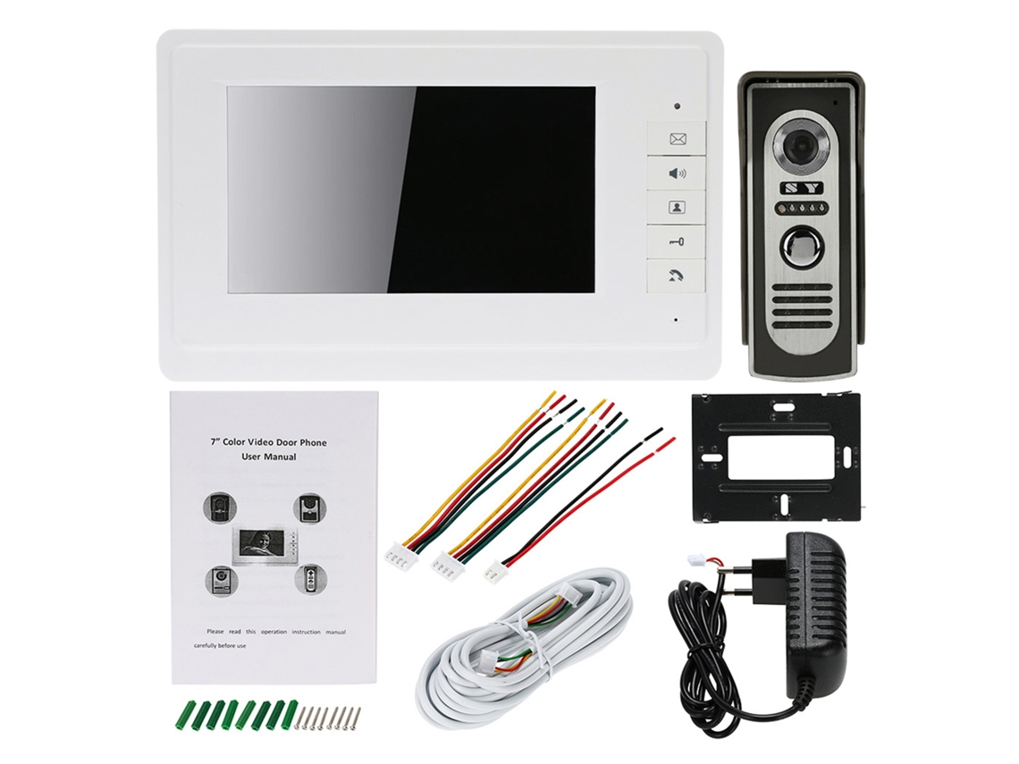 Sistema de intercomunicación con cámara de 7'' para puerta con monitor interno