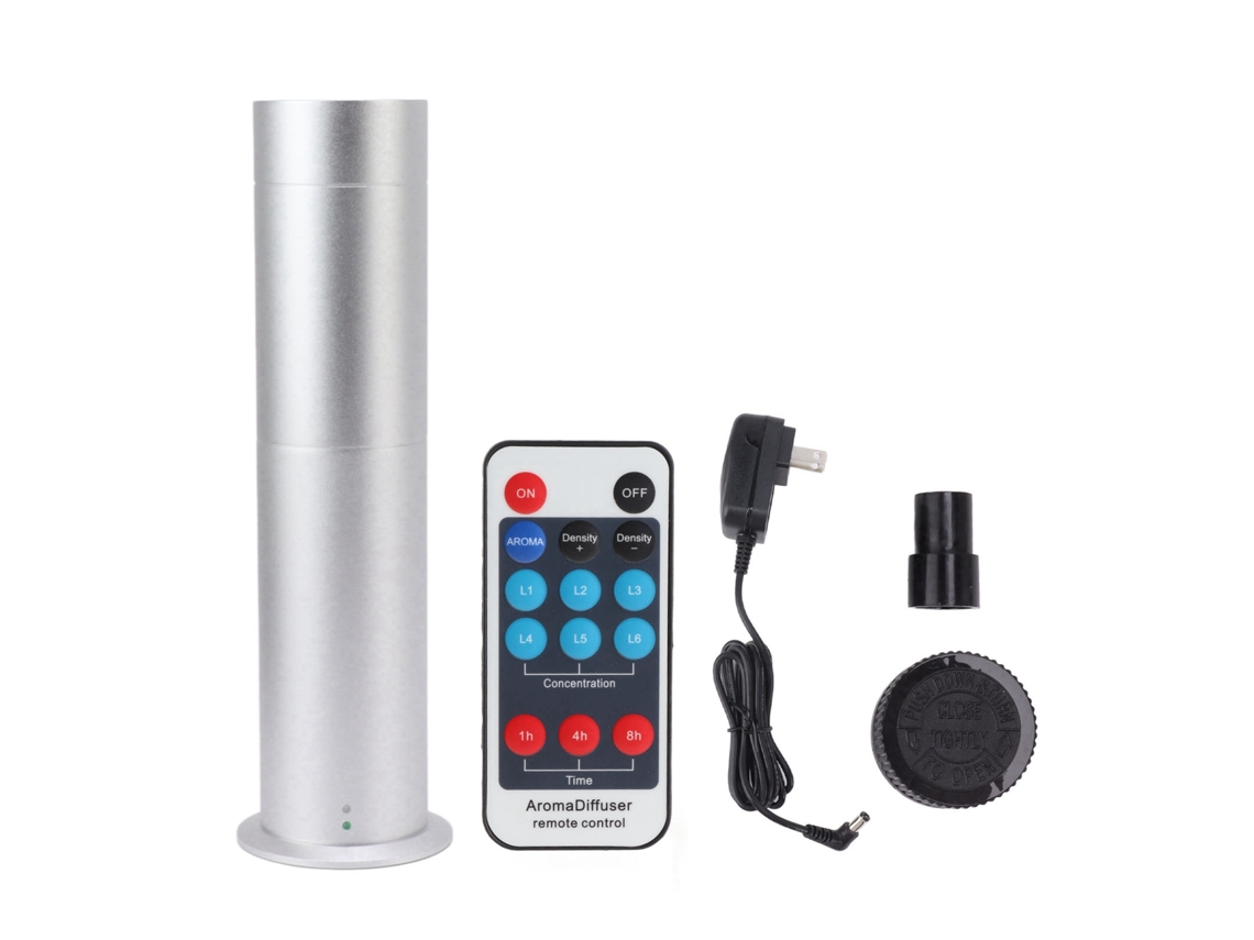 Máquina de aromaterapia inteligente de 120 ml con control remoto, forma cilíndrica