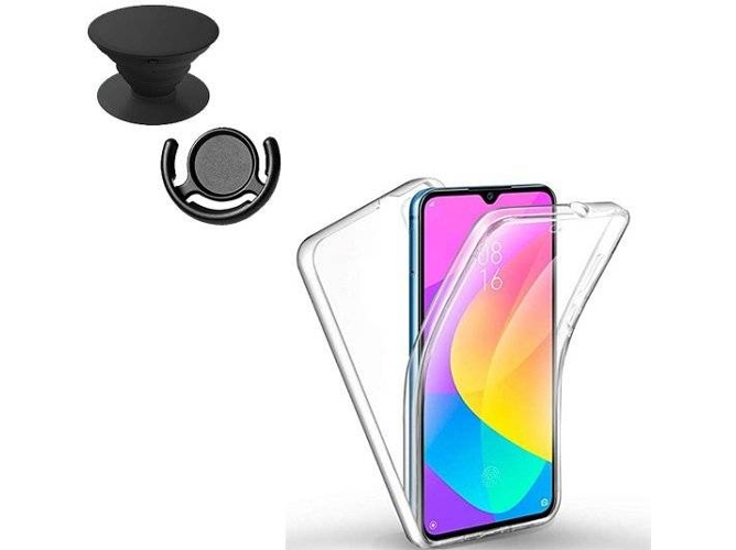 Kit Carcasa, PopSocket y Soporte Xiaomi Mi A3 360º Transparente