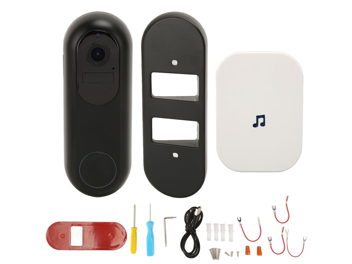 Timbre Con Video Inteligente, 1080p, Visión Nocturna Por Infrarrojos, Sensor De Movimiento Pir, Banda Dual De 2,4 G Y 5 G, Timbre Con Videoportero, E