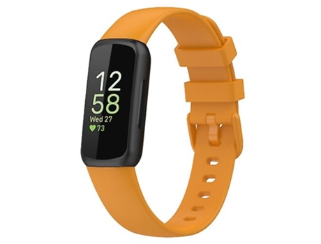 Correa para Fitbit Inspire3 Correa de reloj de silicona de color sólido amarillo VENISYMLIS