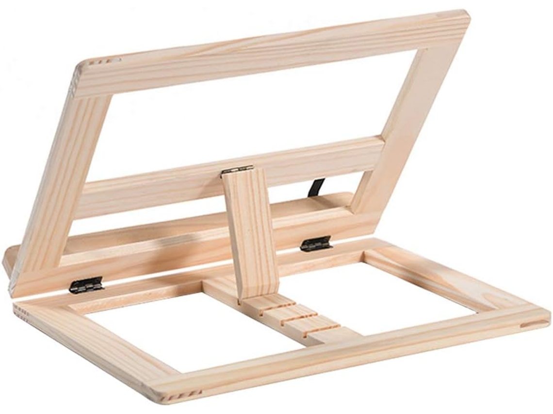 Atril De Lectura De Madera, Soporte Para Documentos Y Hojas De Dibujo, Compacto Y Resistente.
