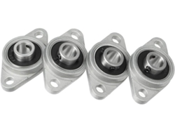 RNEMITERY Rodamiento autoalineable de aluminio duradero, plateado, 42 x 32 x 14 mm, baja fricción para industrias mecánicas y sistemas transportadores.