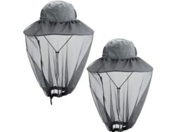 2 Pack Gorros Con Red Anti-mosquitos Y Visera Removable Para Senderismo Pesca Jardineria