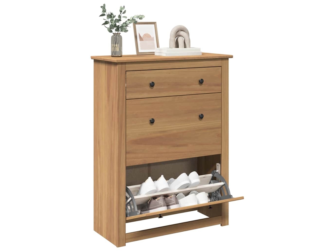 Mueble Zapatero | Armario Zapatero Panama Madera Maciza De Pino 80x35x105 Cm