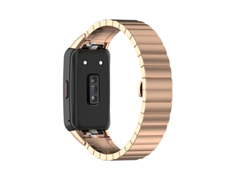 Correa de acero inoxidable una cuenta para Huawei Band 6/Honor Band 6 - oro rosa