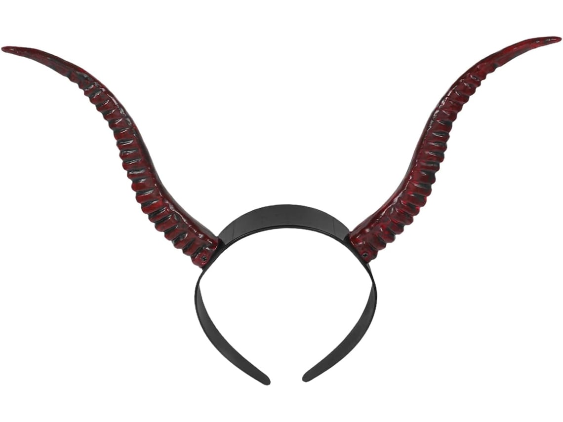 Tiara De Plástico Ajustável Com Chifres De Diabo Para Cosplay E