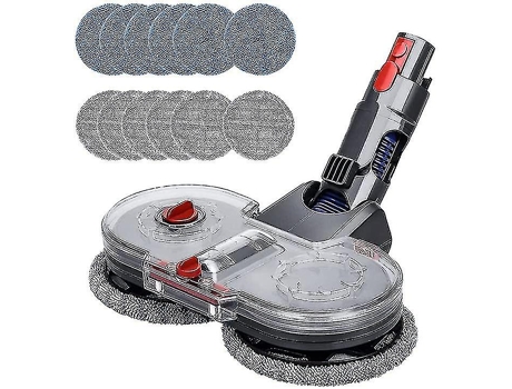Accesorio de cabeza de fregona eléctrica para aspiradora Dyson V15 V11 V10 V8 V7 con depósito de agua extraíble, 12 almohadillas de fregona lavable...