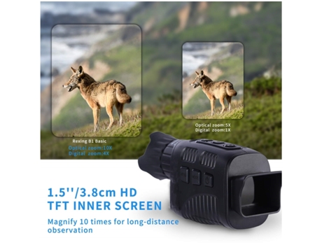 Monocular de visión nocturna 5X35 Binoculares HD Ir Monoculares de visión nocturna para observación de aves Camping Negro-Negro YIZHOOD