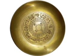 Platillo De Cobre Retro Para Tintero, Soporte De Almacenamiento Para Pinceles De Caligrafía, Adorno