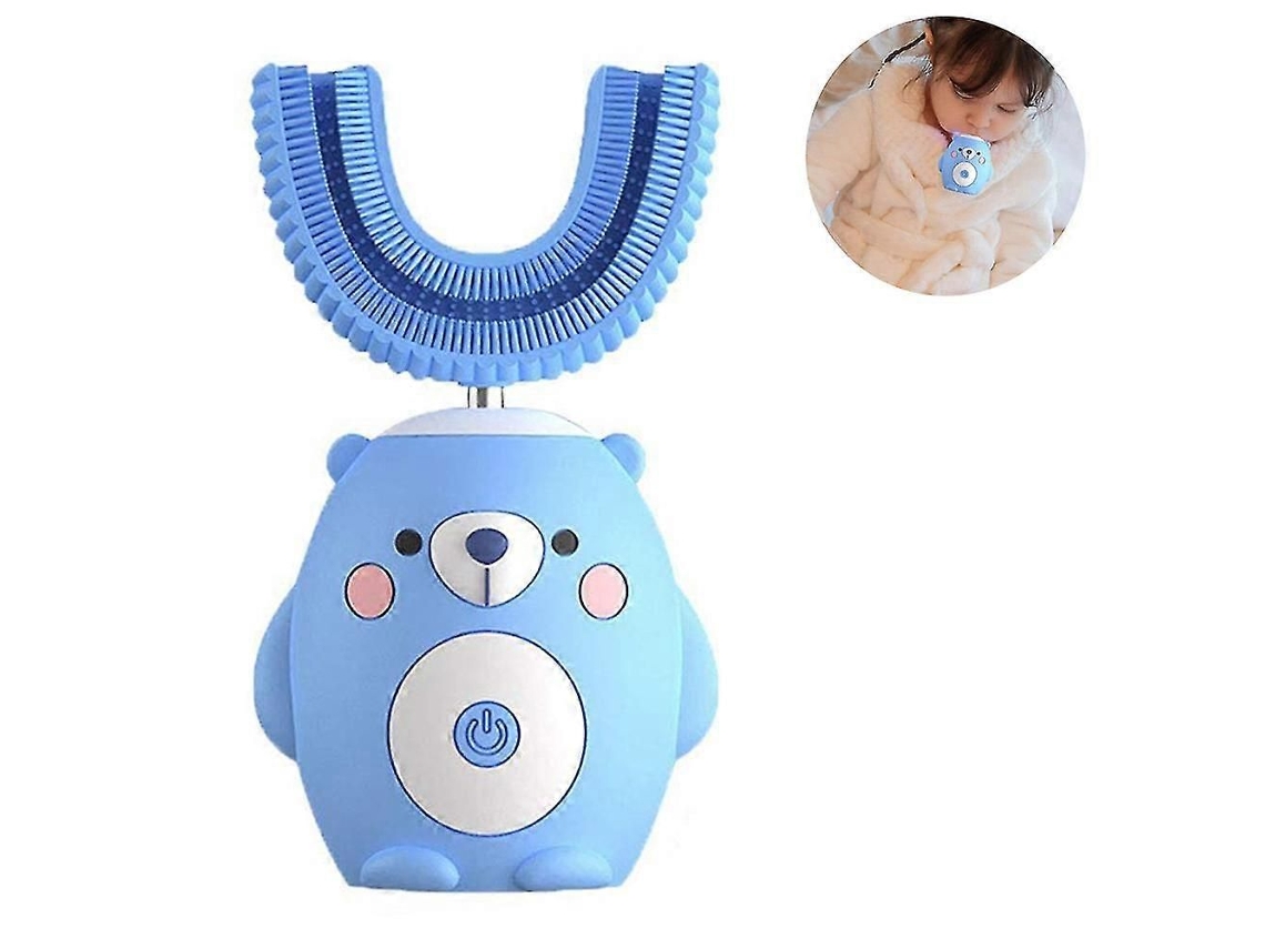 Cepillo de dientes eléctrico ultrasónico GOKOCO para niños, cabezal de gel de sílice suave, tipo U.