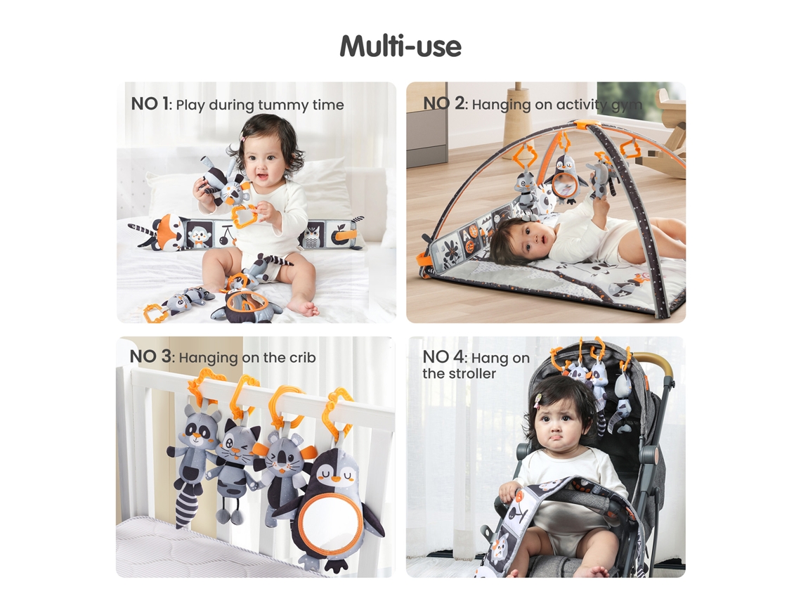 Yncm-juguetes Colgantes Para Bebés: Cuna, Cochecito Y Juguetes De Sonido Para 6-12 Meses