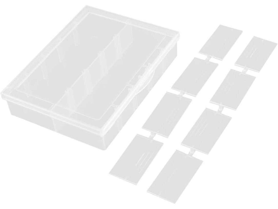 Caja De Almacenamiento Ajustable Para Piezas Electrónicas, Plástico Transparente
