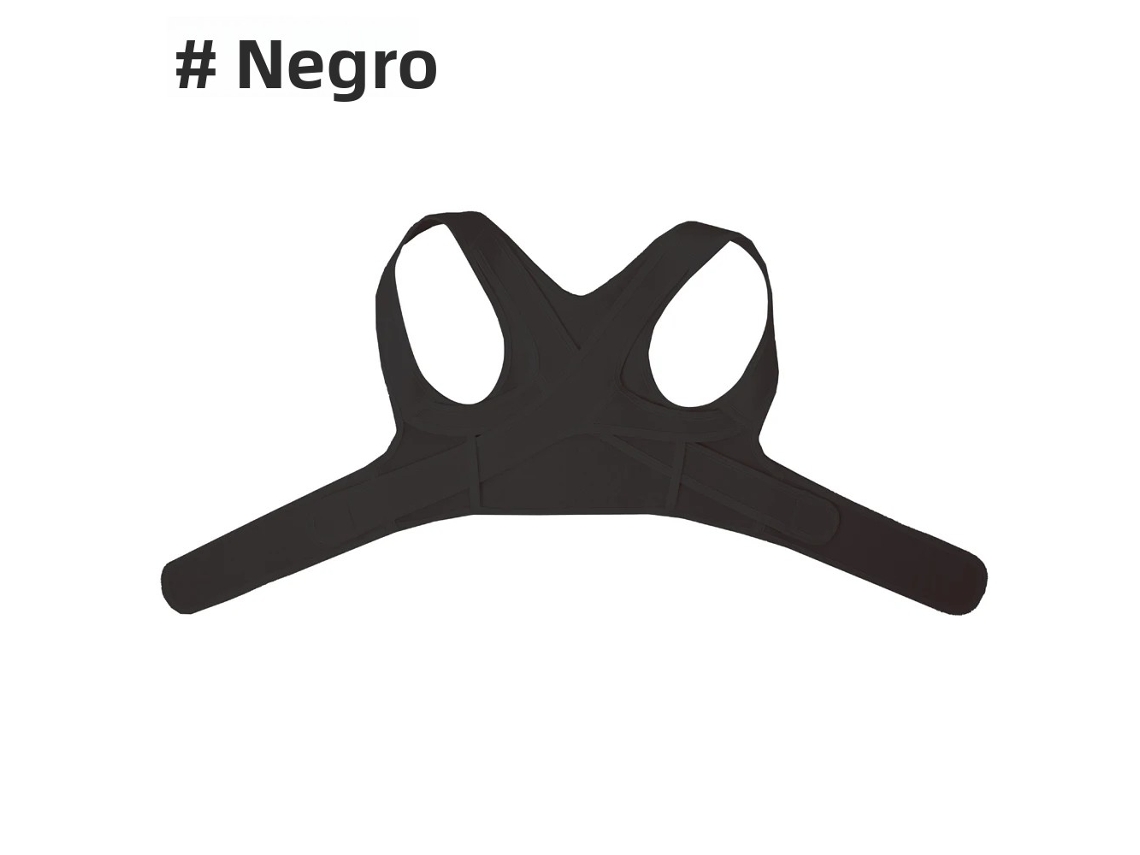 (negro Xl) Corrector De Postura Ajustable Almohadilla De Soporte De Espalda Transpirable
