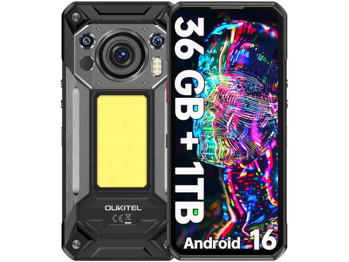 Smartphone Resistente 5g Oukitel Wp500 Ultra Con Thermal Imaging 36 Gb 1 Tb 6.8" Fhd+ 120hz 10000 Mah 108 Mp Nfc Negro