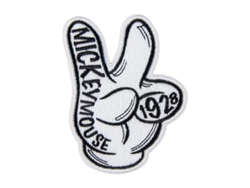 Parche Mickey Mouse Blanco Poliéster