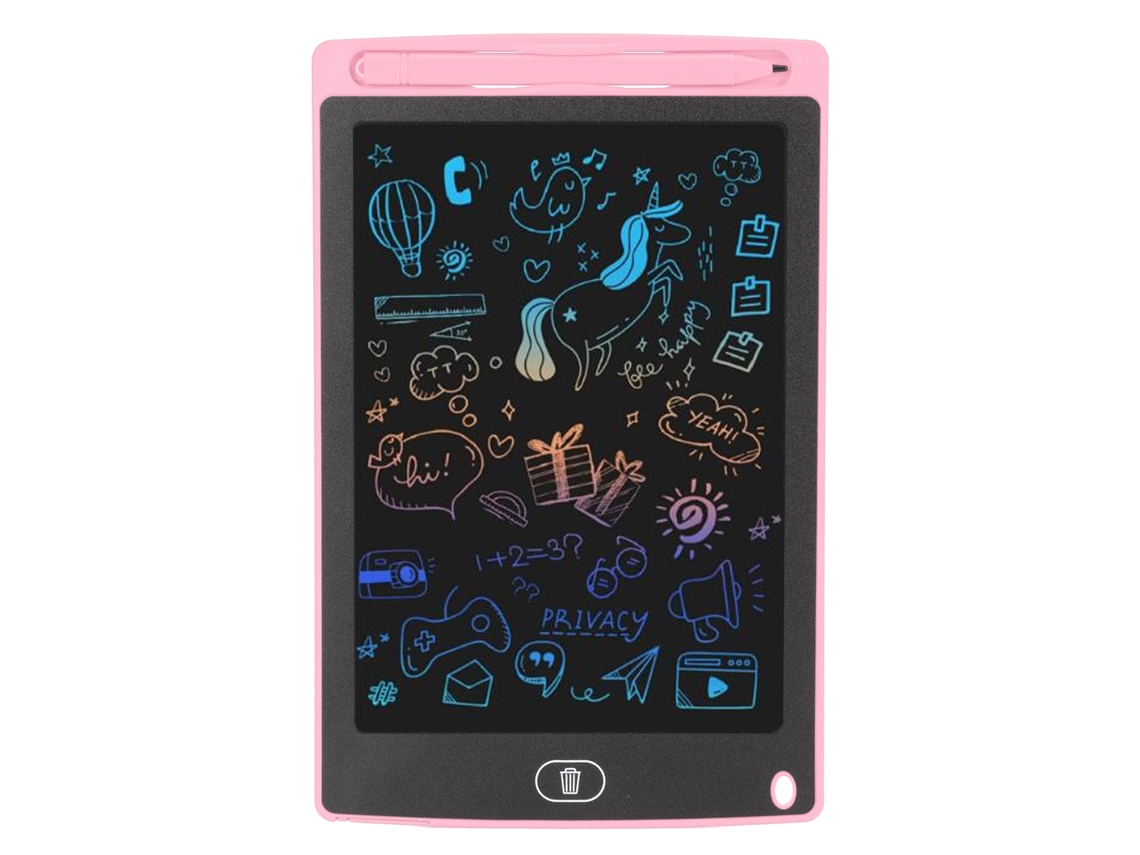 Tableta De Escritura Lcd De 8,5 Pulgadas, Pizarra De Dibujo Colorida De Juguete Para Niños Y Niñas, Rosa.