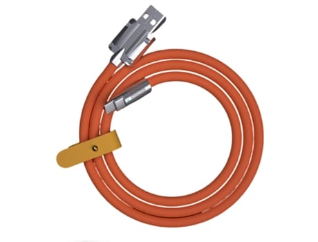 Anti-bobinado Seguro Resistente Al Desgaste Carga Rápida con Indicador De Luz Cable Cargador Tipo C Cable De Datos Para El Hogar-Marrón Claro TIPO-C