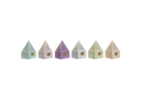 Soporte DKD HOME DECOR Incienso Madera de mango Indio 7 x 7 x 13 cm (6 Unidades)