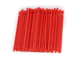 100 Cepillos Micro Aplicadores Dentales Desechables Com Palos Flexibles (vermelho)