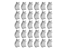 30 Figuras Miniatura De Hámster De Resina Para Casa De Muñecas 1/12 1/6 Gris