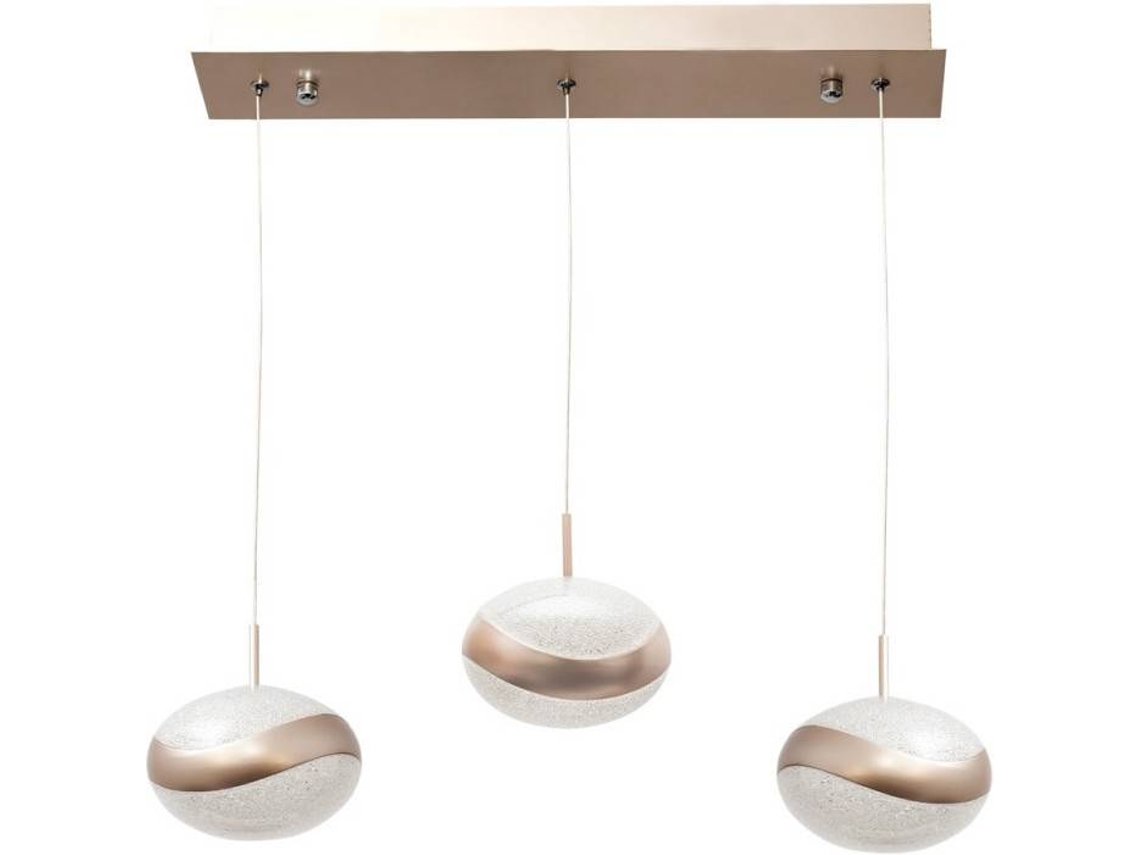 Lámpara de Techo FABRILAMP Planett (Plateado - LED - 24 W - Cristal)