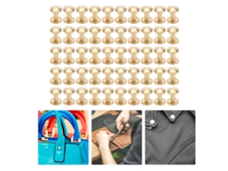 Kit De 50 Remaches De Cuero De Latón Macizo Para Cinturones, Correas, Collares Y Herramientas, 10x10 Mm