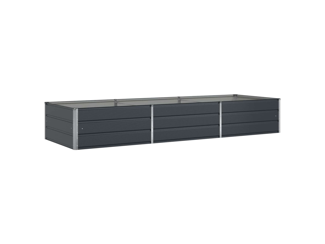 Jardinera | Maceta Antracita 195 X 100 X 45 Cm Acero Galvanizado