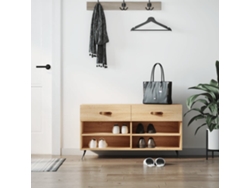 Banco Zapatero Organizador en Derivados de Madera Roble Sonoma 102X35X55 Cm